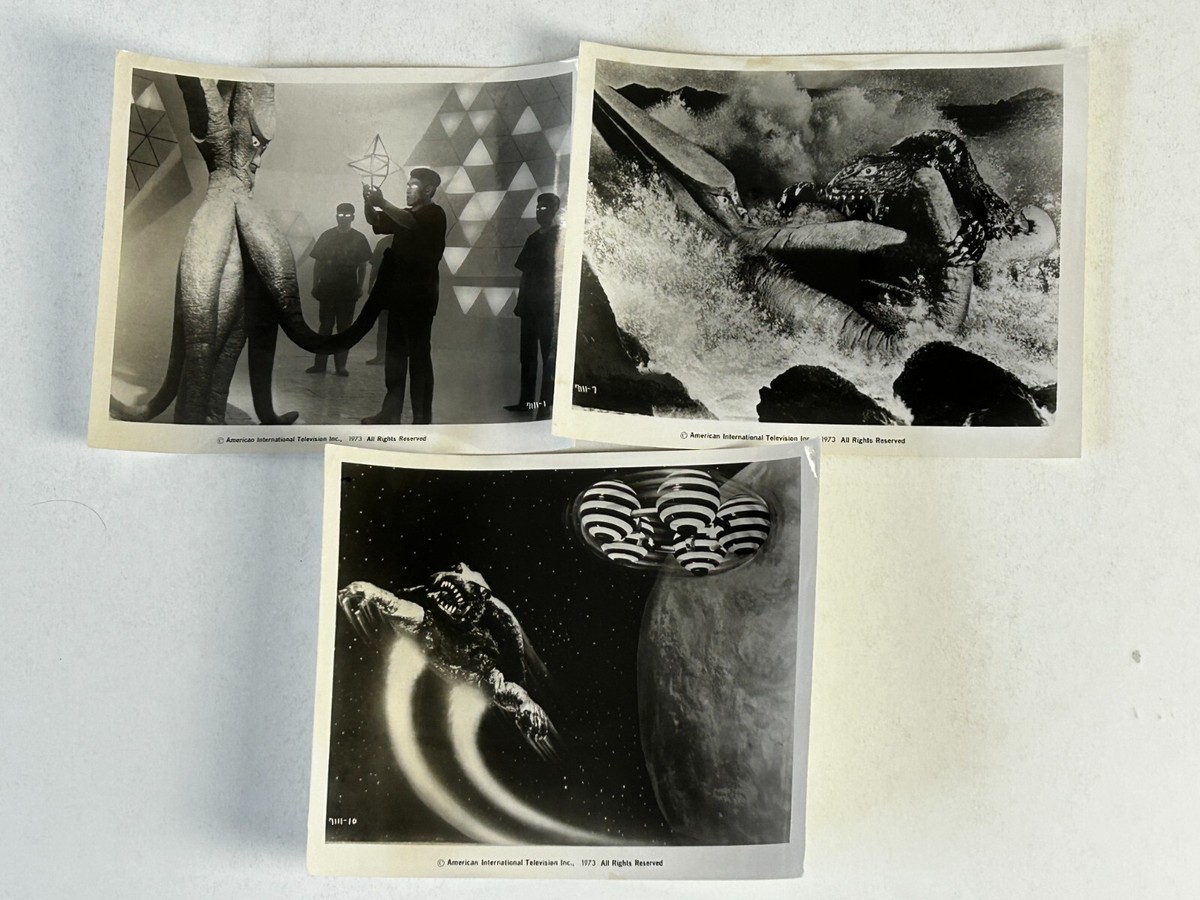 Gamera vs Viras DESTROY ALL PLANETS Vintage Press Photo 3pc Lot