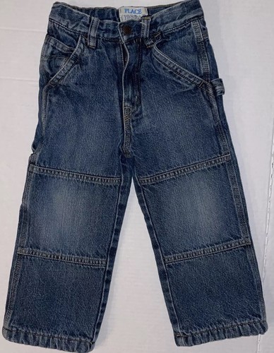 Vtg Children’s Place Thick Insulated Denim Jeans Size 3T Carpenter Pants - Picture 16 of 16