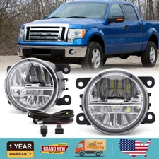 LED Front Fog Lights Bumper Driving Lamp w/ Wiring For Ford F150 F-150 2009-2014