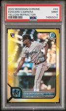 EDWARD CABRERA 2022 BOWMAN CHROME GOLD ROOKIE CARD RC PSA MINT 9 /50