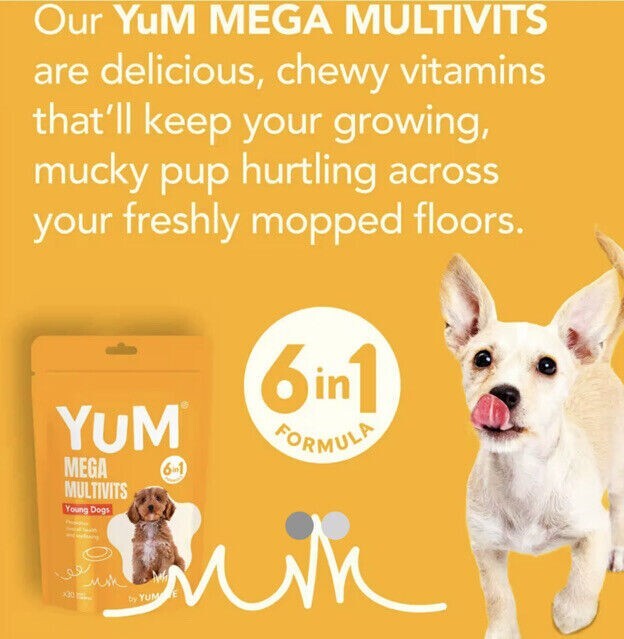 Yumove Yum Mega multivitamins For Young Dogs Soft Chews x 30 eBay