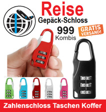 Reiseschloss Gep&auml;ckschloss Zahlenschloss Kofferschloss Tasche Schloss 999 Kombis