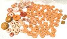 100+  Buttons Caramel Beauties we: Mixed Sizes , Styles & Shape B22