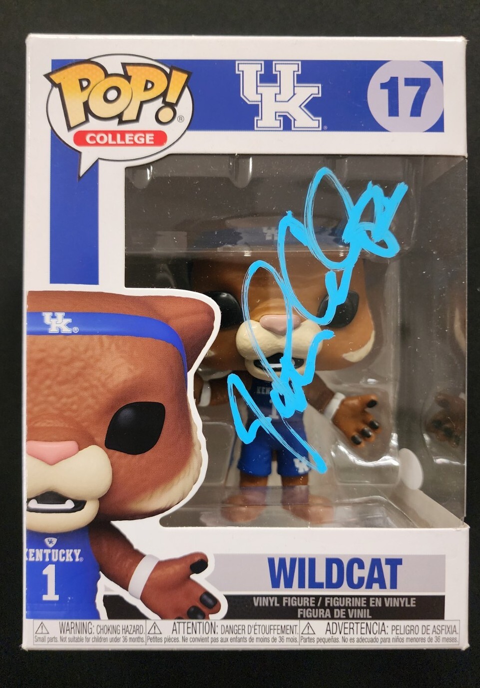 John Calipari Autographed Signed Kentucky Wildcats Auto Kentucky Wildcat Mascot Funko Pop 17 JSA AK74180 