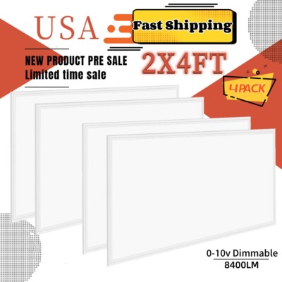 2X4ft LED Panel Light 75W Recessed Edge-Lit Drop Panel Ceiling Light 7800lumen
