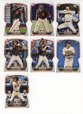 2023 Bowman Draft SAN FRANCISCO GIANTS Team Set (7 cards)