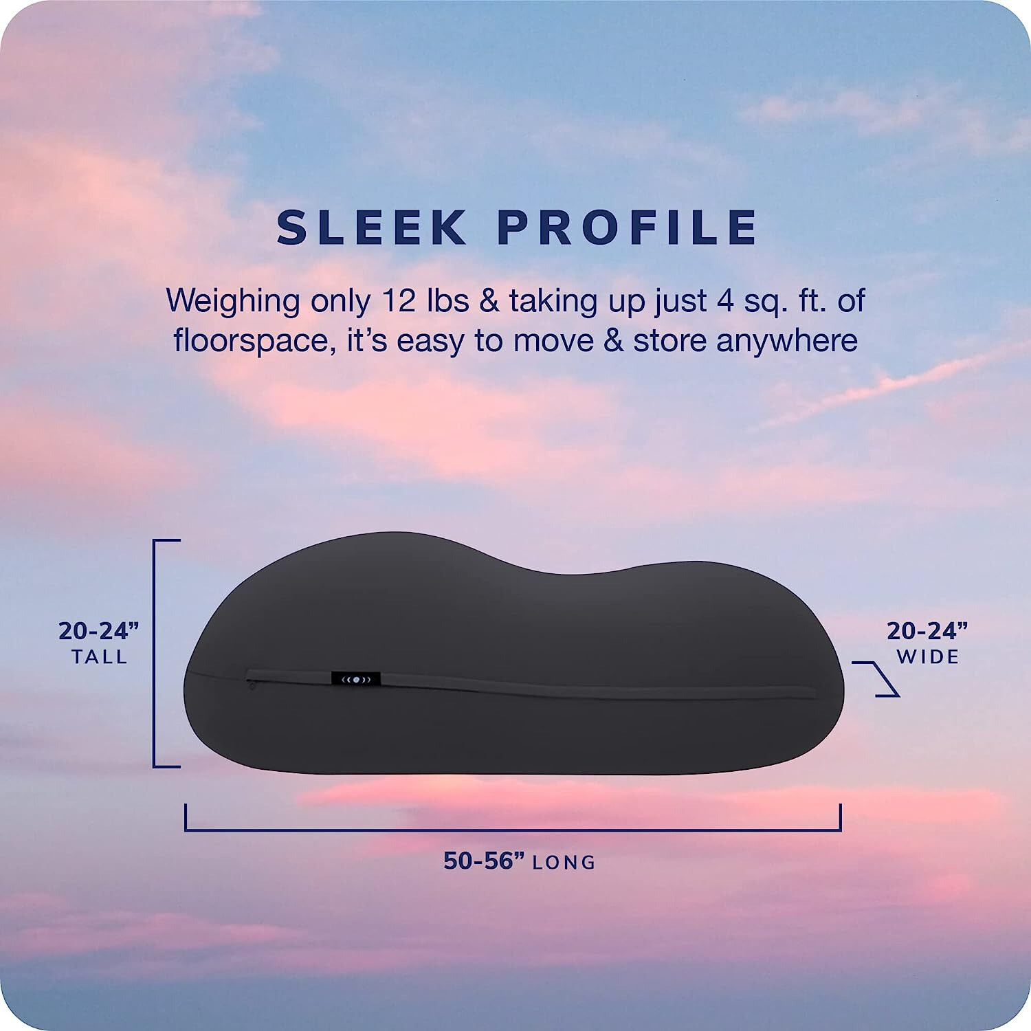 Moon Pod Bean Bag Chairs for Adults, Charcoal the ZeroGravity