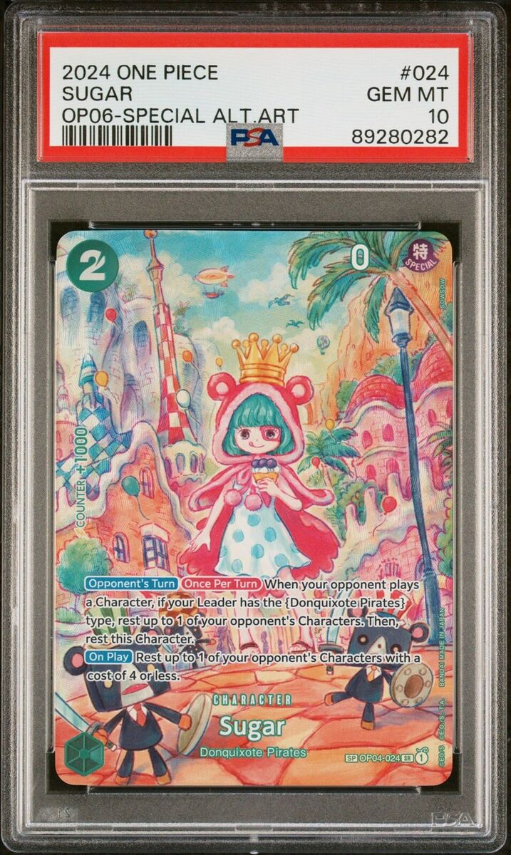 PSA 10 GEM MINT One Piece Sugar SP Wings of the Captain OP06 PSA 10 GEM MINT One Piece Sugar SP Wings of the Captain OP06