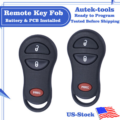 2 For 2002 2003 2004 2005 Dodge RAM 1500 2500 3500 Remote Key Fob