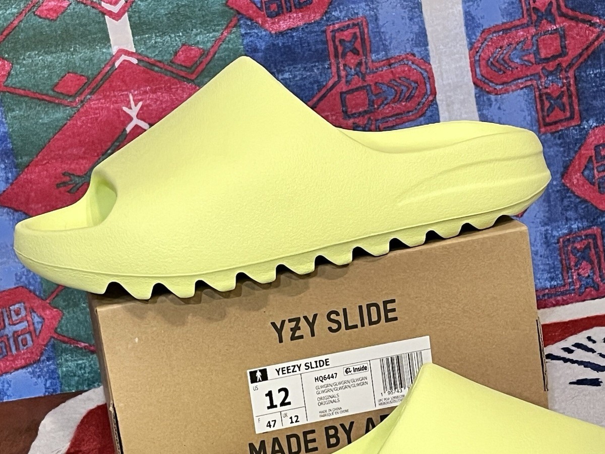 adidas gazelle silver green womens Adidas Yeezy Slide 'Glow Green'  Underrated Store