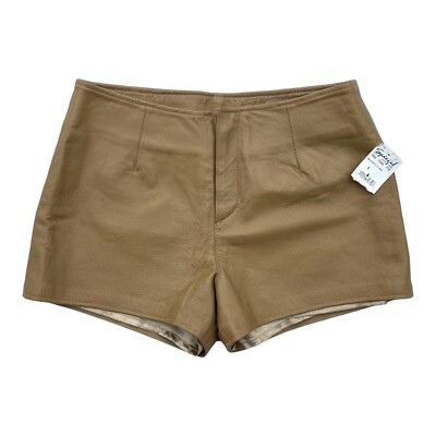 Vintage 00s SPIEGEL Womens 6 Genuine Leather Short Shorts Hot