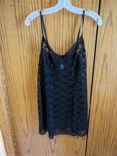 NWOT Secret Treasures Large Black Lace Chemise