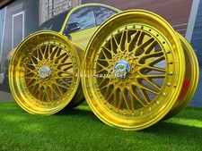4 x 20 Inch 5x120 RS Style Deep Dish Gold Wheels: Fits For BMW E90 F10 F30