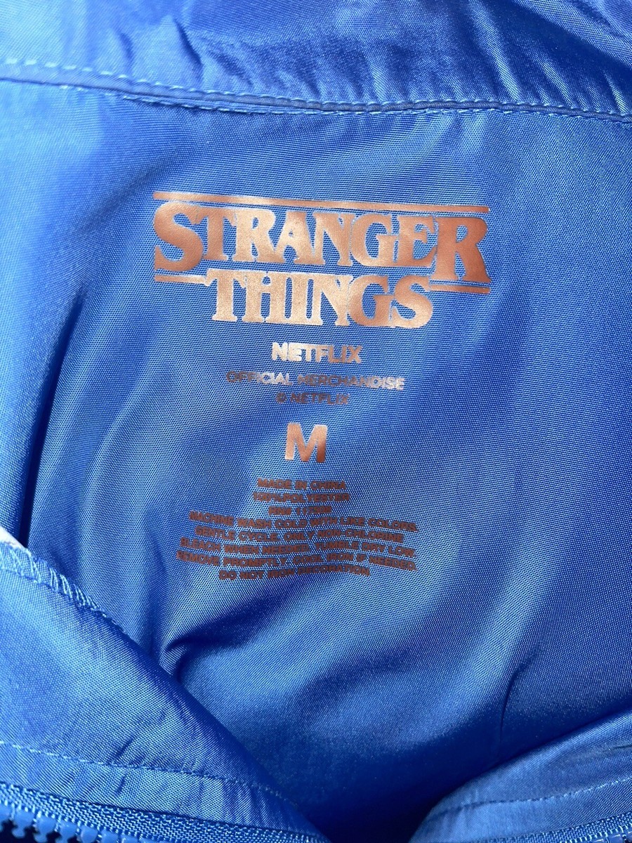 NETFLIX STRANGER THINGS Jacket Blue Red White 1/4 Zip Pullover