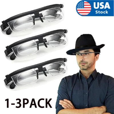 UNMARKED Dial Adjustable Glases Variable Focus For Reading Distance Vision Eyeglases