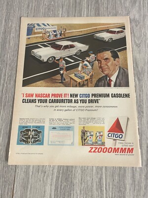 Citgo I Saw Nascar Prove It Premium Gasoline Magazine Advertisement Ad