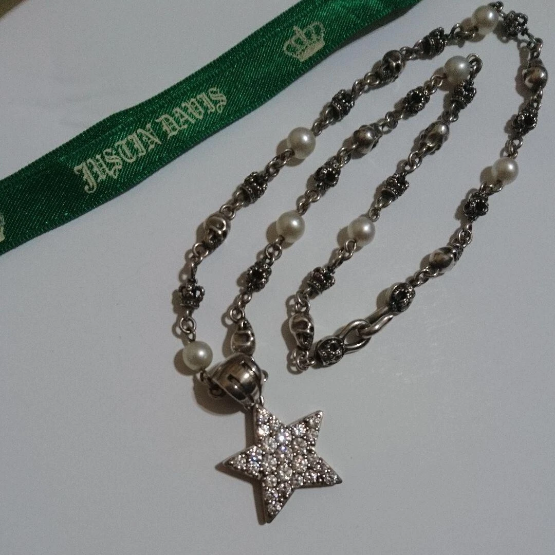 Justin Davis VIVA SUPERSTAR Pendant × SKULL DIVINE STONE Chain set 8.2×8.6 inch