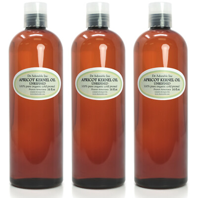 ORGANIC UNREFINED APRICOT CARRIER OIL COLD PRESSED FRESH PURE 2 OZ -UP TO 7 LB