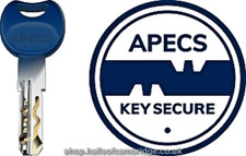 APECS and Mila 3 star cylinder lock keys cut to your unique key reference number
