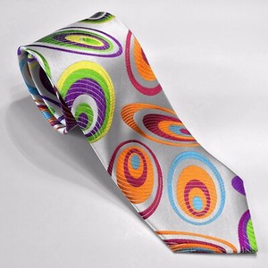 Brand New Rare Tie Bright Colorful Lawrence Ivey 100/% Silk Multi-color Necktie