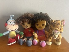 Ty Beanie Babies 8” Dora The Explorer, Boots, Diego, Jaguar Lot of 4 Plush Set