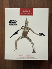 NEW 2022 Hallmark Ornament Star Wars The Mandalorian IG-11 and Grogu Limited Ed.
