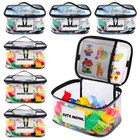 Clear Toy Storage Bag 6 Pack - Waterproof PVC Organizer for Lego & Games