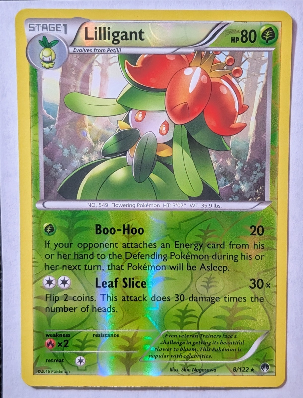 Lilligant | 8/122 Rare Reverse Holo | XY: BREAKpoint | Near Mint