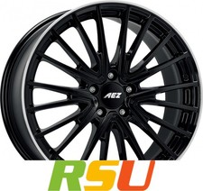 AEZ Berlin black/polished lip 7.5x19" ET44 LK5 112 ML 66.6 Alufelgen 19 Zoll