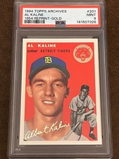 1994 Topps Baseball Archives - 1954 Reprint-Gold #201 Al Kaline Tigers MT PSA 9