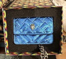 Kurt Geiger London Mini Kensington Drench Crossbody Bag Metallic Blue