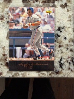 1993 UPPER DECK MLB REGGIE JACKSON CLUTCH CARD DETROIT TIGERS CECIL FIELDER #R9
