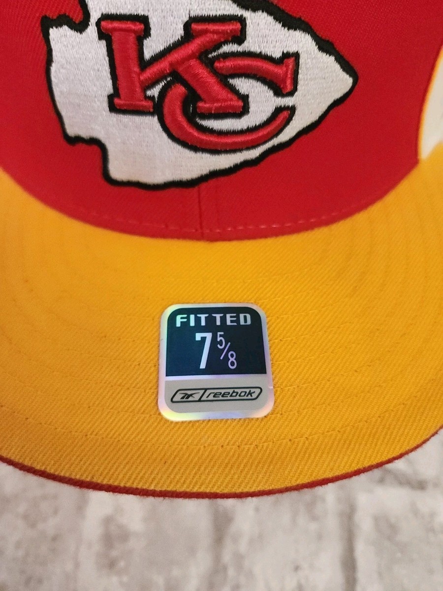 Vintage Kansas City Chiefs AFC-West Reebok Fitted Hat Size 7⅝ Embroidered  View 6