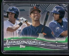 2021 Topps Pro Debut #MS-10 Riley Greene Major Scale Green #/99