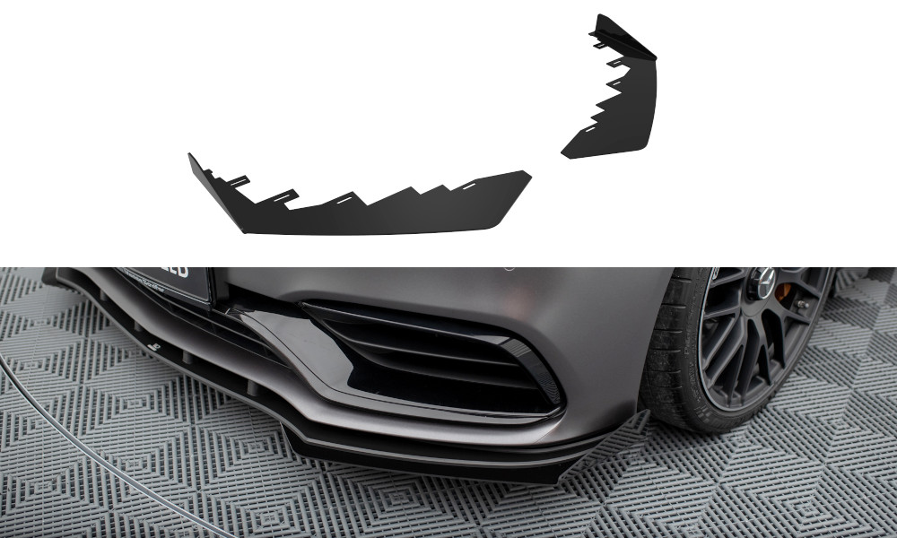 Flaps avant Maxton Mercedes-AMG C63 W205 améliorant l'appui aérodynamique