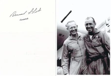Bernard F. Fisher- Signed Index Card with a B&W Photograph (MOH)
