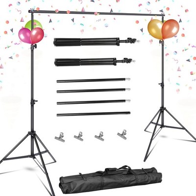 10ft Adjustable Backdrop Stand Kit, Heavy-Duty Photography 1929-10ft, Black