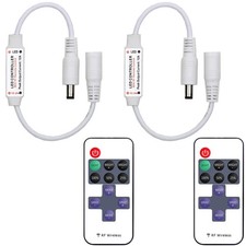 2 Pack LED Light Strip Remote Control Mini RF Wireless Controller White