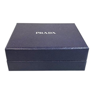 Prada Saffiano Leather Blue Gift Box EMPTY 5.5x4.5 Wallet Jewelry
