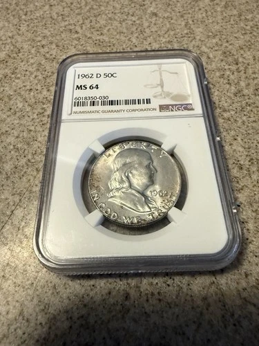 1962 D PCGS MS64 FRANKLIN HALF DOLLAR  NGC