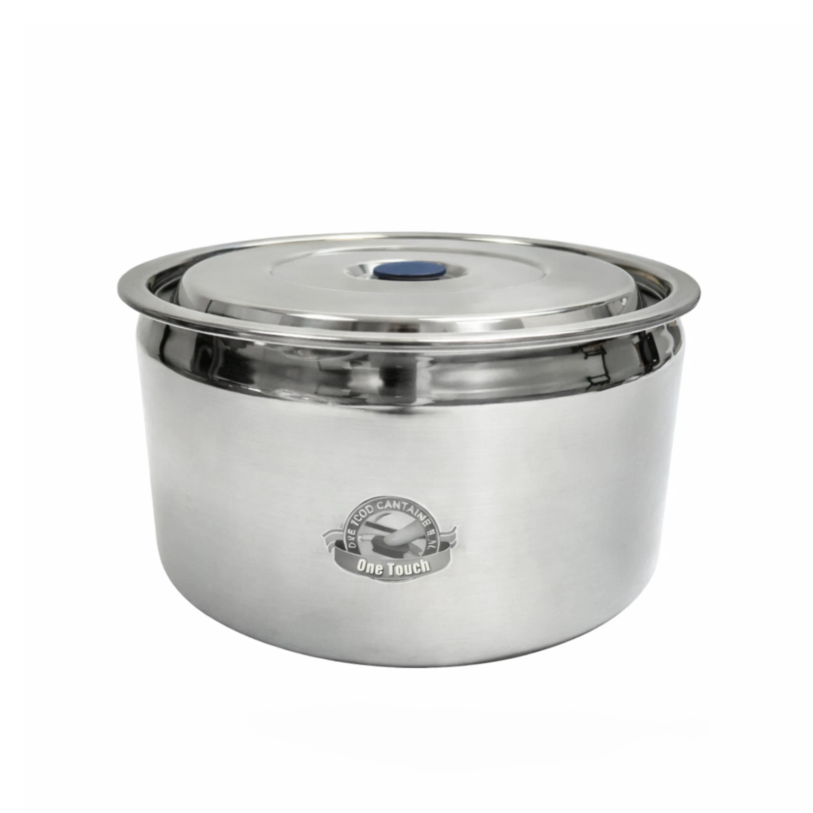 Premium Stainless Steel 7L Food Container with Airtight Push Button Lid