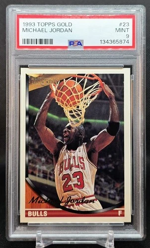1993 Topps 🥇 GOLD MICHAEL JORDAN #23 PSA 9