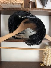 Vintage 1920s cap with real black feathers, Flapper Style