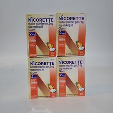 4 Nicorette 2mg Fruit Chill Nicotine Gum 400ct 4x100 Exp 10/2027 05/2028
