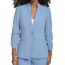 Calvin Klein Women's Stand-Collar Single-Button Blazer Size 12