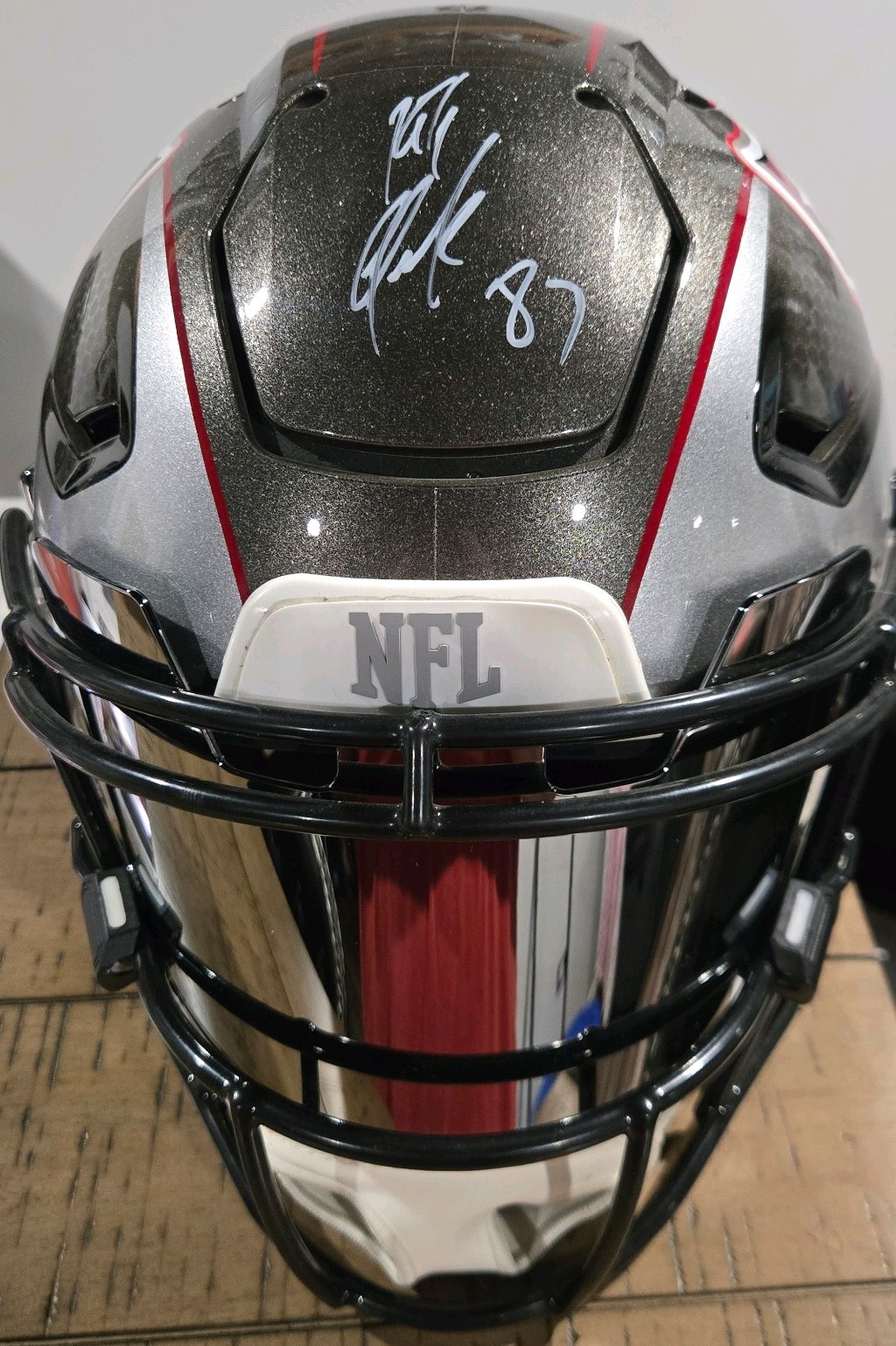 Rob Gronkowski Autographed Signed New England Patriots Custom Painted Speedflex Helmet Radtke COA Pats Bucs 