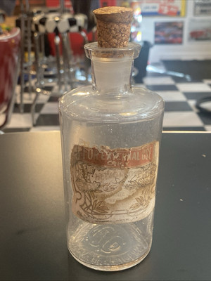 Vintage Colgate & Co Glass  Ladies Perfume Glass Bottle New York Nice Label