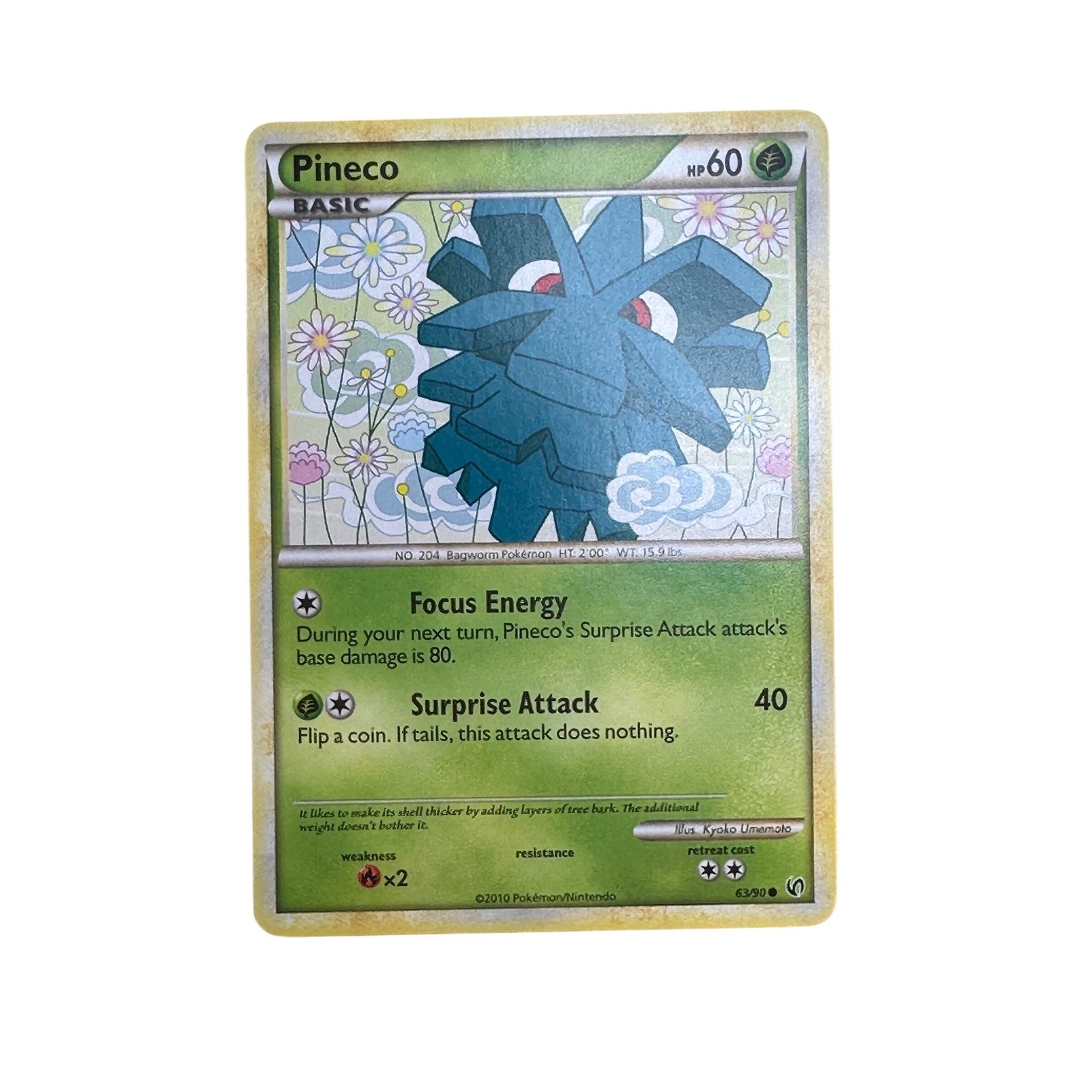 Pokemon Pineco 63/90 Base Set Trading Card Game TCG