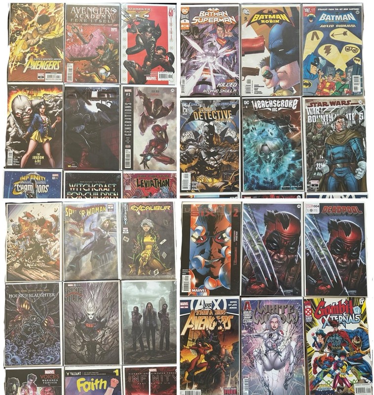 60% OFF MASSIVE Lot of 50 Assorted Comic Books (Marvel, DC, Virgin + MANY MORE)