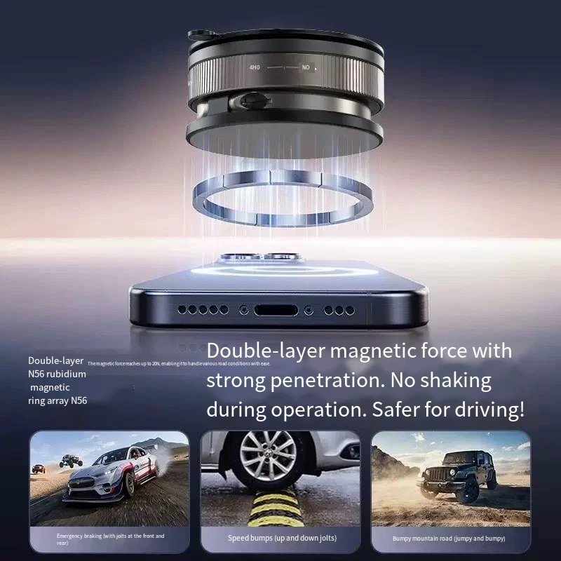 2Pcs Vacuum Magnetic Suction 2025 functional car central Control Phone Stand - Image 2 of 4